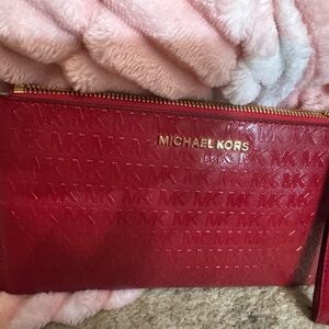 Michael Kors Glossy Red Wristlet